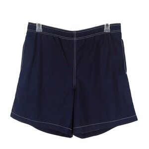 Grant Thomas Swim Trunks Mens M Blue Elastic Waist Mesh Lined Pockets Drawstring
